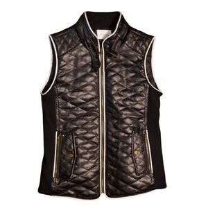 Böhme Quilted Faux Leather Vest – Black – XS